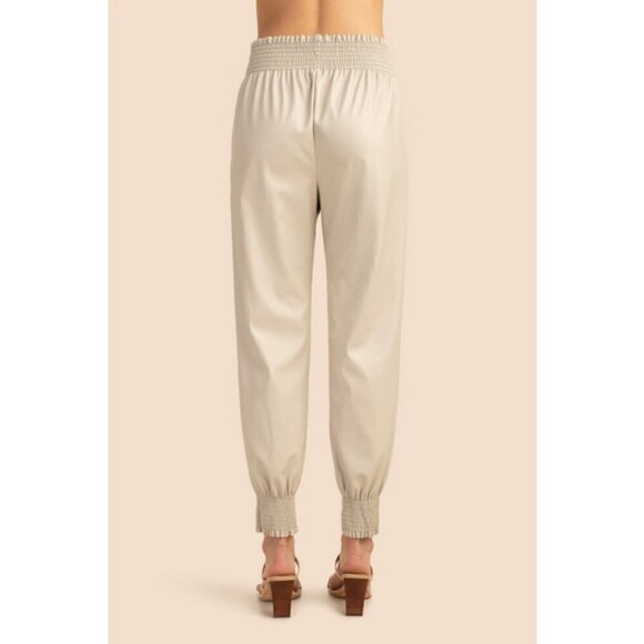 💕TRINA TURK💕 Channel Islands Pant Oyster White Light Beige Neutral Small S NWT - Picture 3 of 12